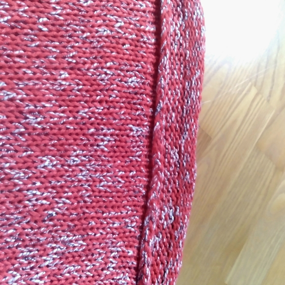 Abercrombie & Fitch Coral Open Knit Crochet Beachy Boho Knit Sweater - Picture 5 of 6